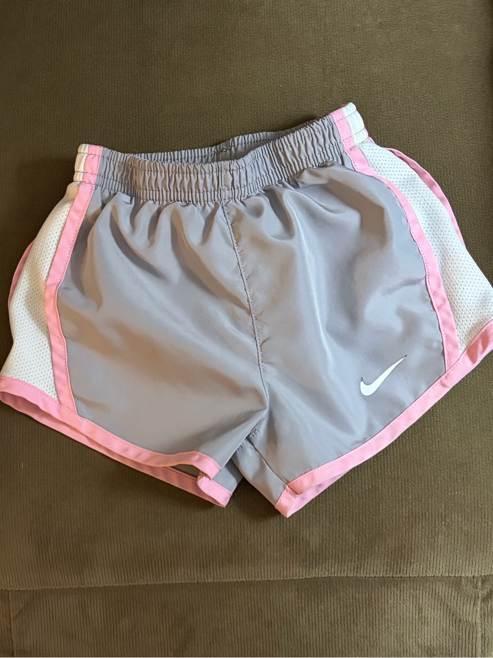 Nike Girl's Gray, Pink and White Dry-Fit Shorts Size 3T